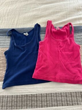 Set of 2 Tank Tops- Hot Pink & Navy